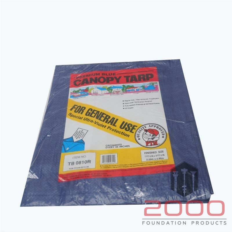 Tarps - Available in 5' x 7', 8' x 10' & 9' x 12'